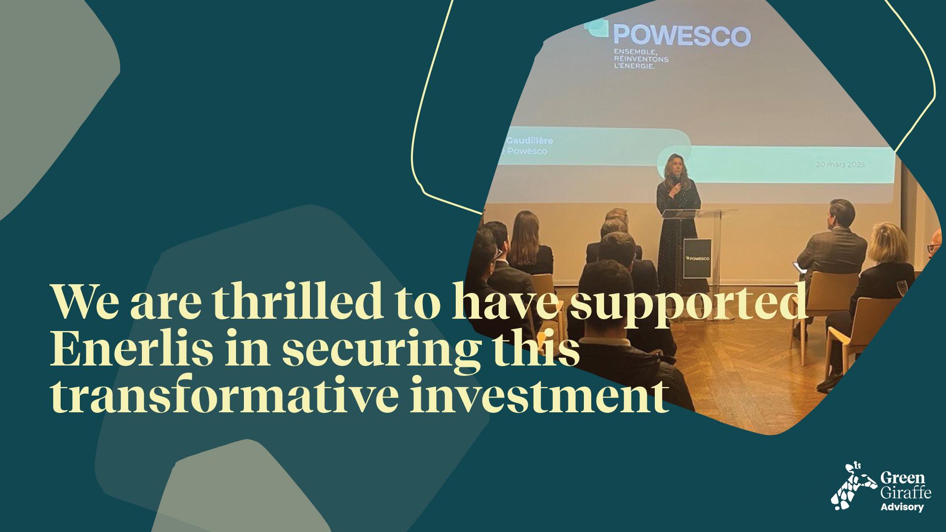 Green Giraffe Advisory Congratulates Enerlis on White Summit Capital’s Landmark Investment in Powesco